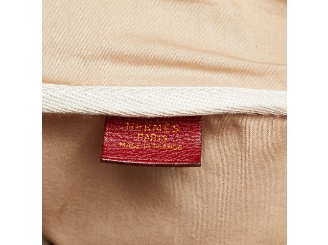 Hermès Clemence Victoria de Voyage 50 Rosso - vista 9