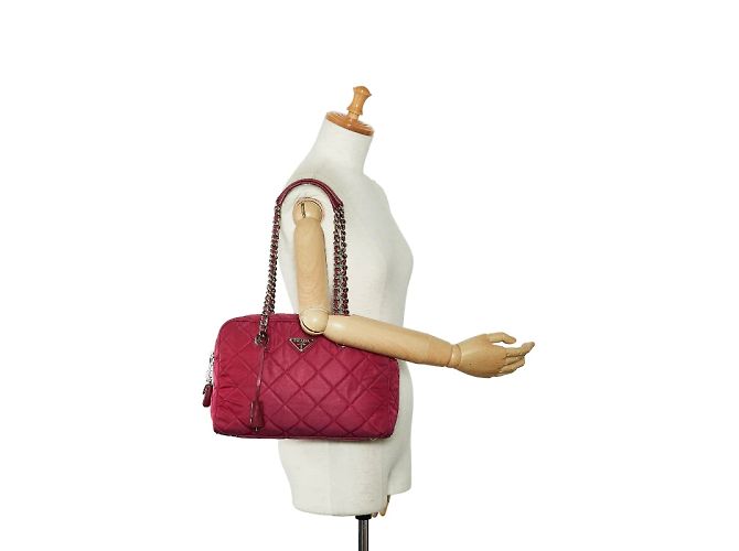 Prada Tessuto Impuntu Bauletto Bag - view 16