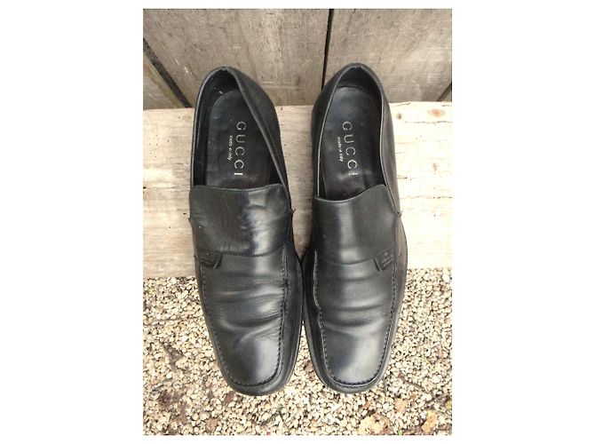 Mocassini Gucci P in pelle nera 45 FR Nero - vista 11