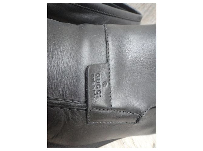 Mocassini Gucci P in pelle nera 45 FR Nero - vista 12