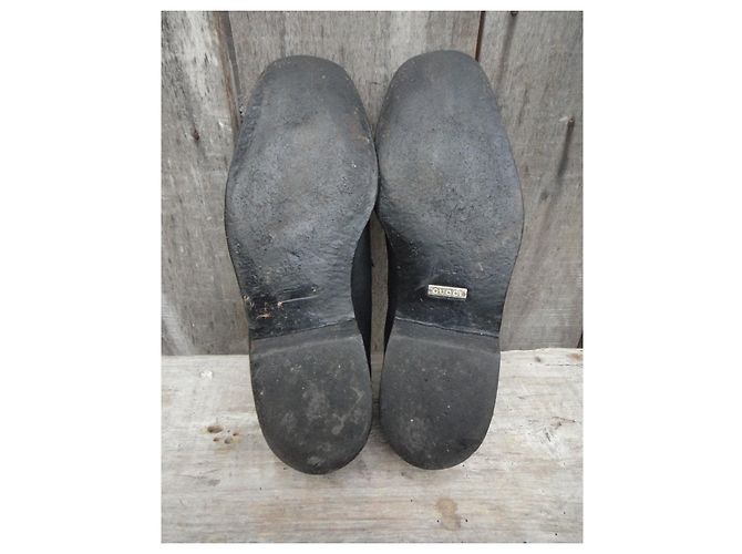 Mocassini Gucci P in pelle nera 45 FR Nero - vista 3