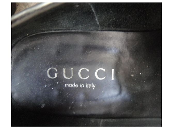 Mocassini Gucci P in pelle nera 45 FR Nero - vista 4