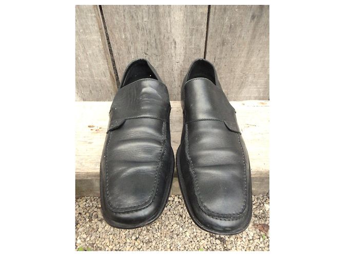 Mocassini Gucci P in pelle nera 45 FR Nero - vista 6