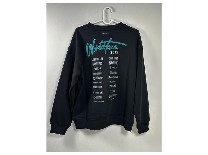 Anine Bing Sweatshirt schwarz Baumwolle M Mehrfarben - Ansicht 3