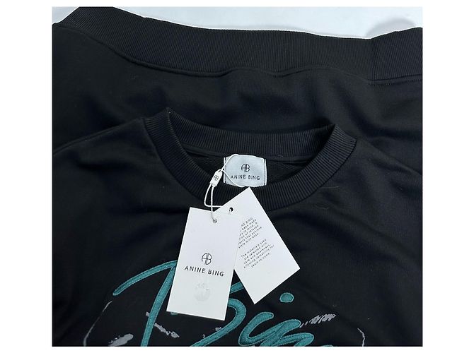 Anine Bing Sweatshirt schwarz Baumwolle M Mehrfarben - Ansicht 5