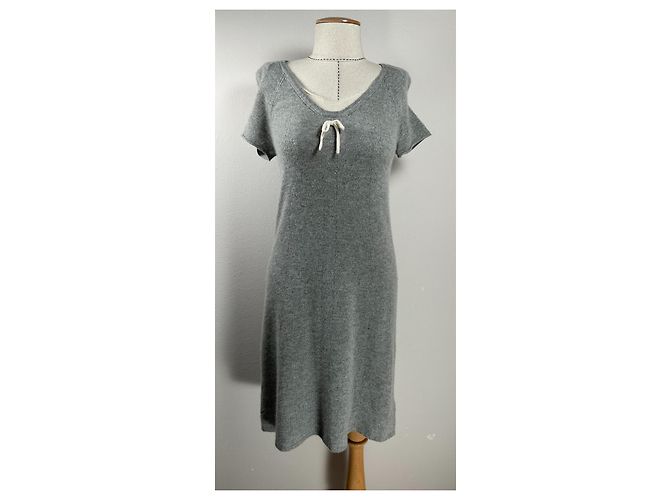 Gerard Darel Kleid aus Kaschmir Grau - Ansicht 4