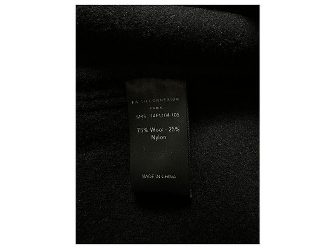 Abrigo oversize negro Mainline Faith Connexion de lana - vista 7