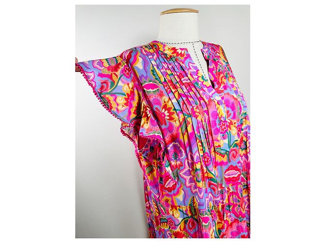 Hale Bob Rosa Zuzanna Langer Viscose Kleid XL - Ansicht 4