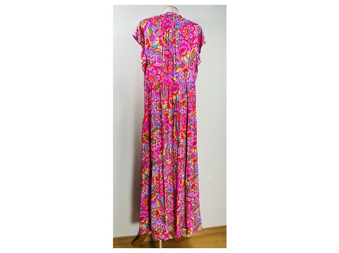 Hale Bob Rosa Zuzanna Langer Viscose Kleid XL - Ansicht 5