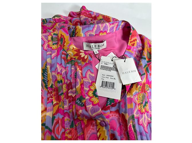 Hale Bob Rosa Zuzanna Langer Viscose Kleid XL - Ansicht 7