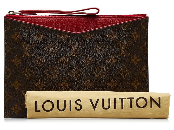 Louis Vuitton Brown Monogram Pochette Pallas Marrone Rosso - vista 13