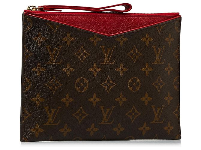 Louis Vuitton Brown Monogram Pochette Pallas Marrone Rosso - vista 2