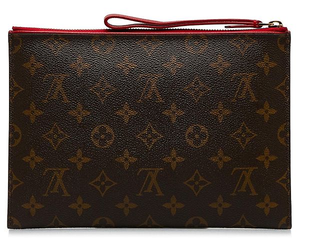 Louis Vuitton Brown Monogram Pochette Pallas Marrone Rosso - vista 3