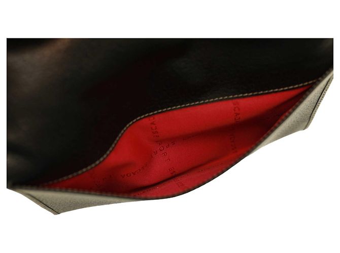Escada Sport Black Leather White Stitching Carteira Bifold - vista 3