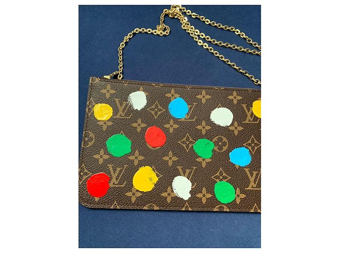 Pochette Louis Vuitton Kusama in tela multicolore - vista 4