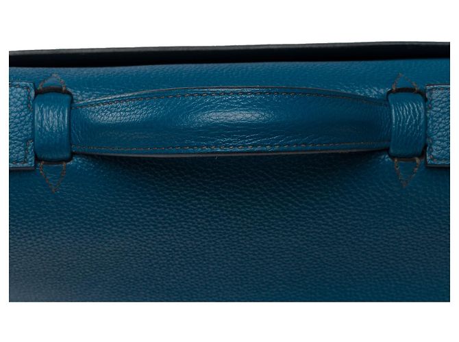 Sac à dépêches Hermès Borsa HERMES Sac a depeches in Pelle Blu - 101492 - vista 10