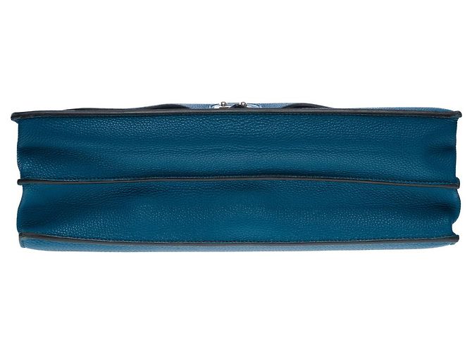 Sac à dépêches Hermès Borsa HERMES Sac a depeches in Pelle Blu - 101492 - vista 11