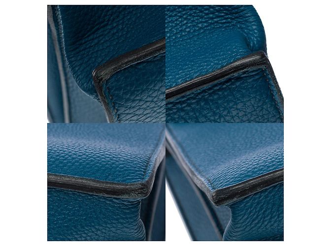 Sac à dépêches Hermès Borsa HERMES Sac a depeches in Pelle Blu - 101492 - vista 12