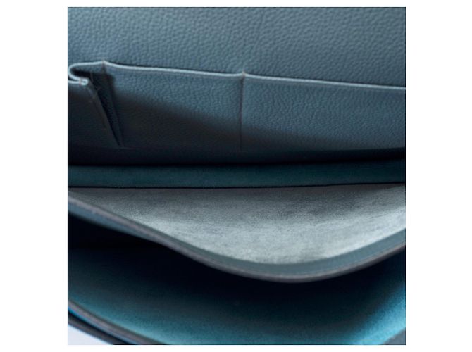 Sac à dépêches Hermès Borsa HERMES Sac a depeches in Pelle Blu - 101492 - vista 9