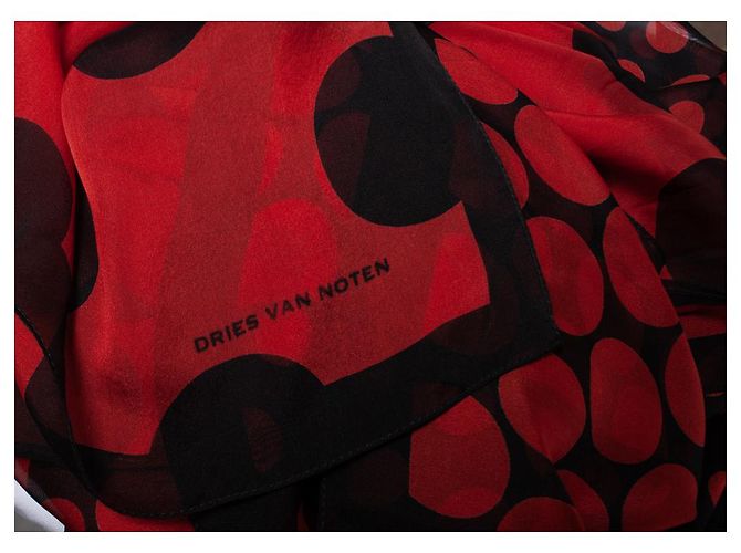 Dries van Noten, lenço transparente de seda com bolinhas - vista 5