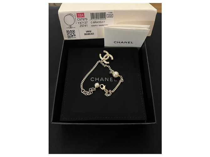 Bracciale Chanel in metallo D'oro - vista 6