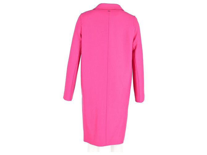 Hugo Boss Abrigo con botones Boss en lana rosa - vista 3