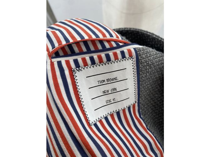 Thom Browne Mäntel T.FR 42 Polyester Grau - Ansicht 5