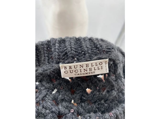 Strickwaren Brunello Cucinelli T.International M Kaschmir Grau - Ansicht 5
