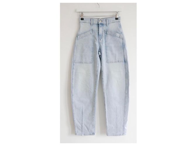 Jeans Veronica Beard Charlie con gamba a botte Blu chiaro - vista 2