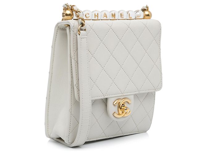 Borsa a tracolla Chanel con perle bianche Mini Chic - vista 2