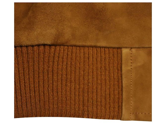 Giubbotto Bomber Sandro Paris in camoscio Marrone - vista 6