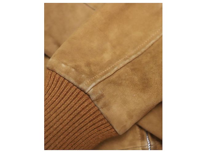 Giubbotto Bomber Sandro Paris in camoscio Marrone - vista 8
