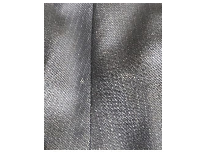 Kenzo Pin Stripe Tailored Trousers in Gray Wool Brown - view 4
