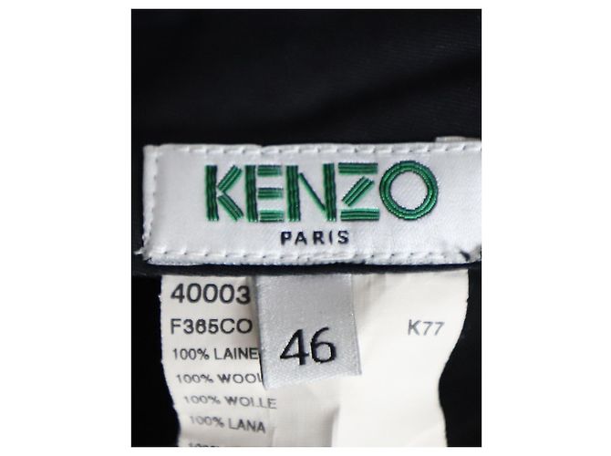 Kenzo Pin Stripe Tailored Trousers in Gray Wool Brown - view 5
