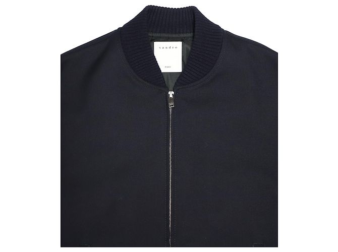 Blouson Bomber Sandro Paris en Coton Noir - vue 3
