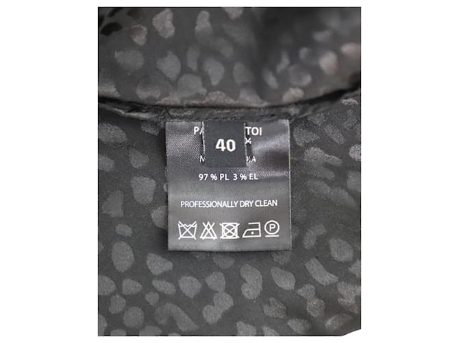 Autre Marque Dodo Bar oder drapierter Midirock aus schwarzem Polyester - Ansicht 5