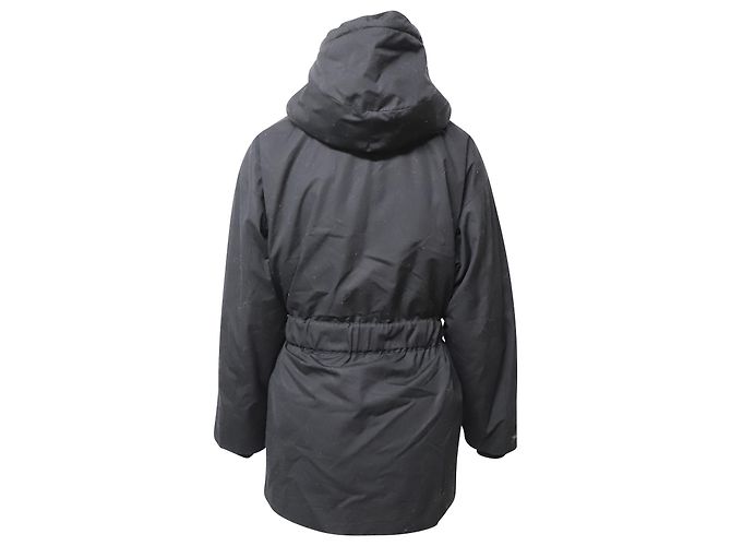 Sandro Hooded Parka in Black Cotton - view 2