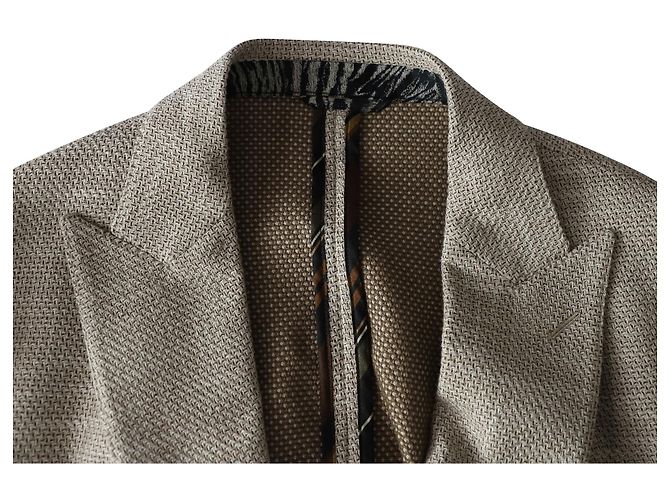 Blazer Etro con petto foderato testurizzato in cotone Marrone - vista 3
