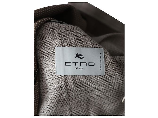 Blazer Etro con petto foderato testurizzato in cotone Marrone - vista 4