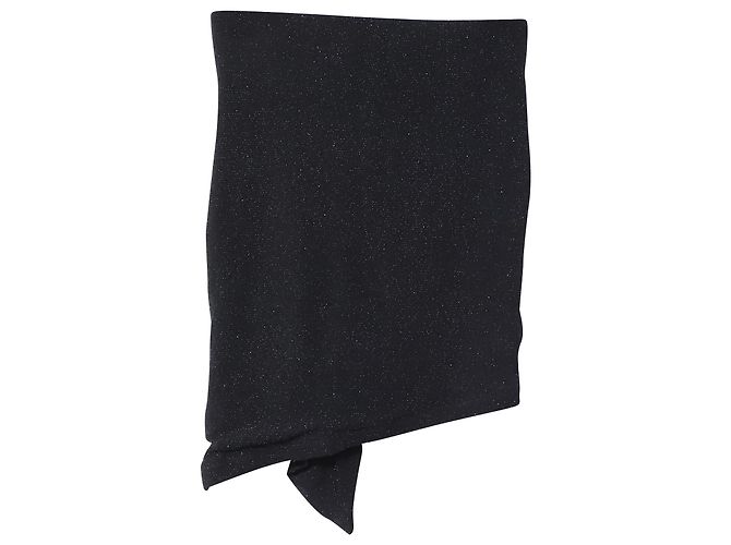 Iro Zilka Metallic-Stretch-Strick-Minirock aus schwarzem Nylon - Ansicht 4