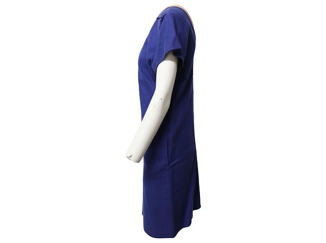 Abito cut-out Balenciaga in rayon blu - vista 2