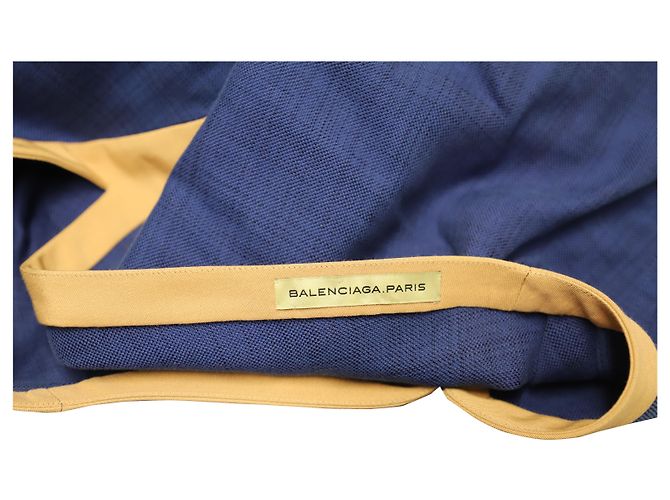 Abito cut-out Balenciaga in rayon blu - vista 7