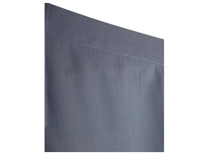 Hermès-Hemd mit Chevron-Muster und Knöpfen aus blauer Baumwolle - Ansicht 7