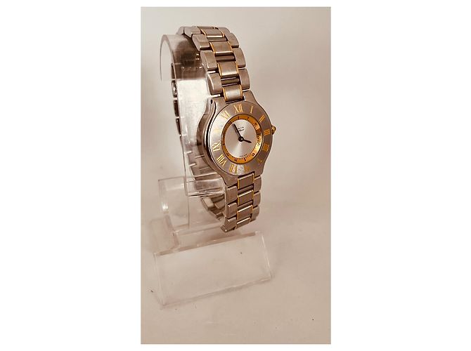 Orologio Cartier 21 GM in Oro e Acciaio Argento - vista 2