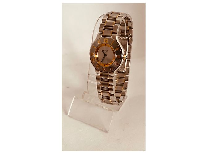 Orologio Cartier 21 GM in Oro e Acciaio Argento - vista 4