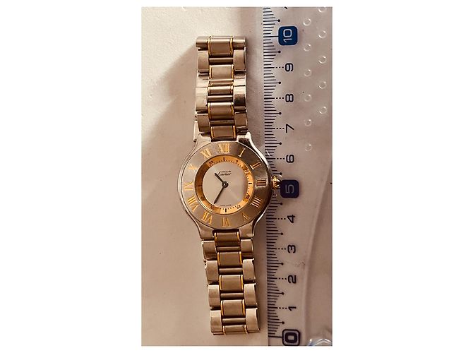 Orologio Cartier 21 GM in Oro e Acciaio Argento - vista 5