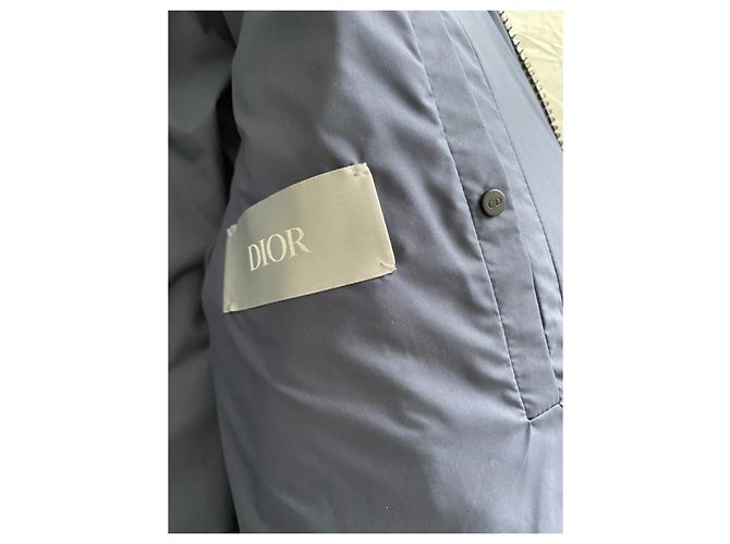 Steppjacke mit Dior-Patch-Logo Marineblau - Ansicht 4