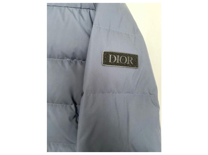 Steppjacke mit Dior-Patch-Logo Marineblau - Ansicht 7