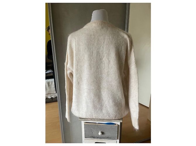 Brunello Cucinelli Be a good one chain Pullover beige Seide Kaschmir Mohair Roh - Ansicht 3