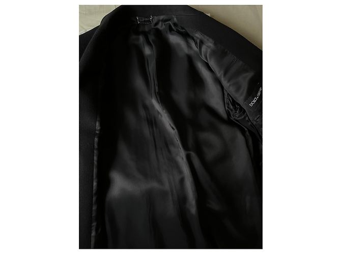 Dolce & Gabbana Cappotto lungo con collo a revers Nero - vista 6